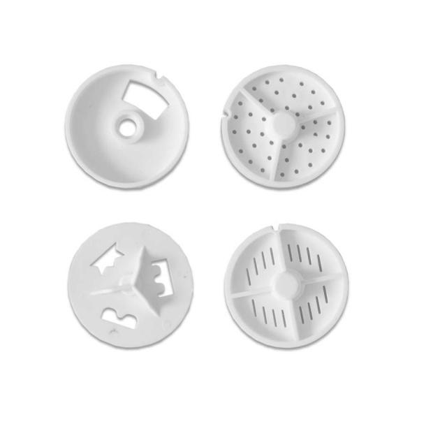 AJS Sada sítek na sušenky a těstoviny pro mlýnky Zelmer s komorou č.8, 4ks