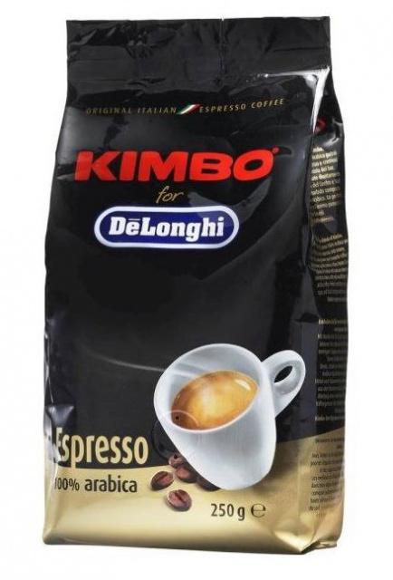 Fotografie DeLonghi Kimbo Espresso zrnková káva 100% Arabica 250g