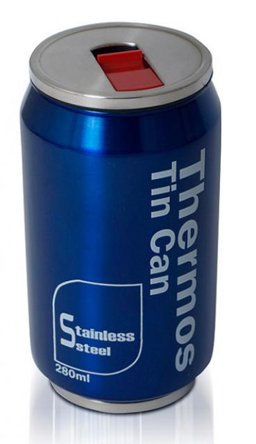 Fotografie Termohrnek "Plechovka" 0,28L Eldom Promis TMFC28 Blue
