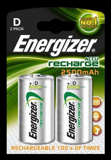 Baterie Energizer nabíjecí velké mono HR20/2500mAh 2ks