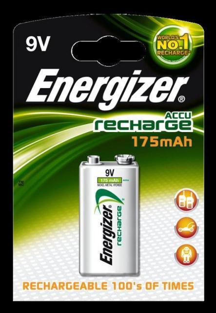 Baterie Energizer nabíjecí 9V / 175mAh 1ks