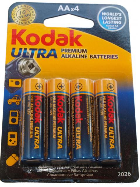 Alkalická baterie KODAK Ultra Digital AA/R6 tužkové 4ks