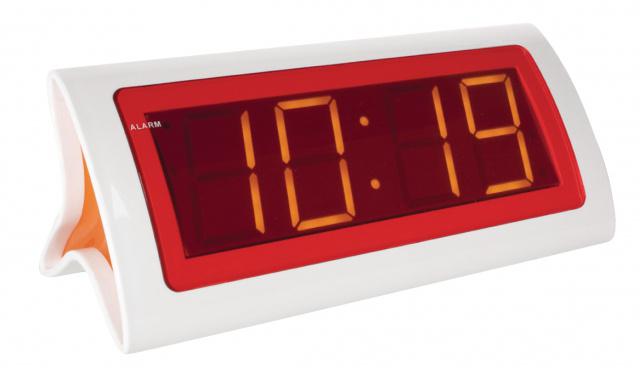 Červeno-bílý digitální LED Budík Balance Balance
