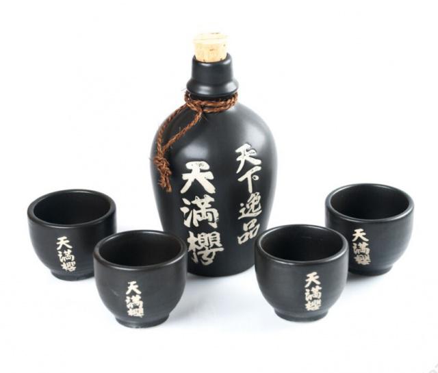 Japonský saké set Tenman Sakura