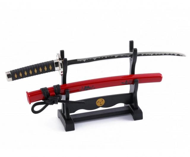 Katana japonský nůž na dopisy, červený