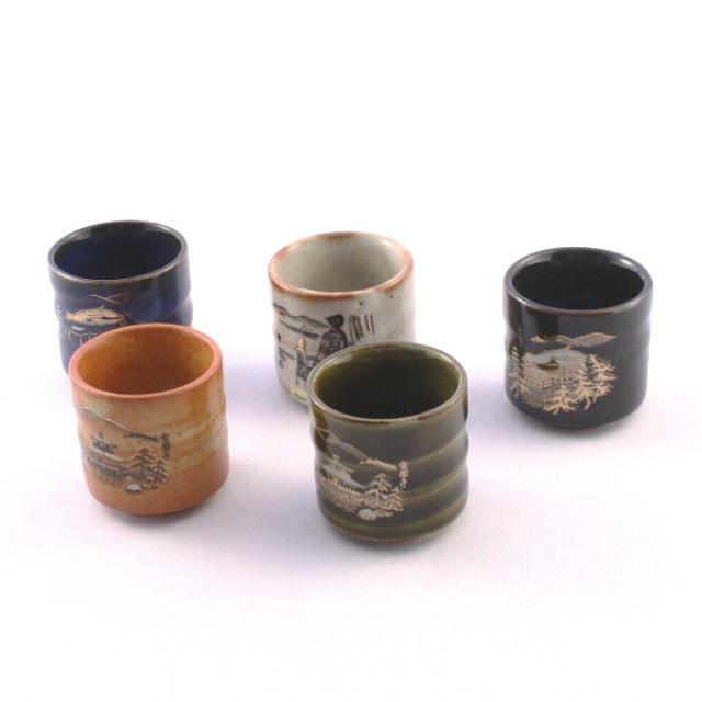 Japonský set na saké Kiritachi 5 pohárů