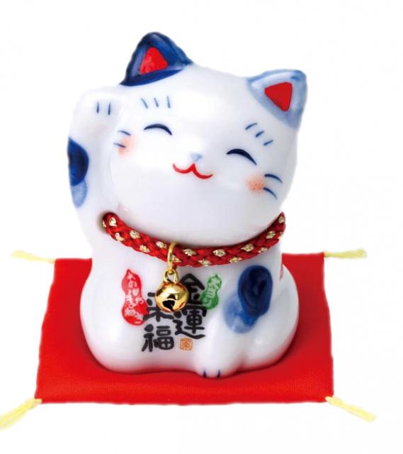 Japonská kočka štěstí Maneki Neko Kahou 6cm
