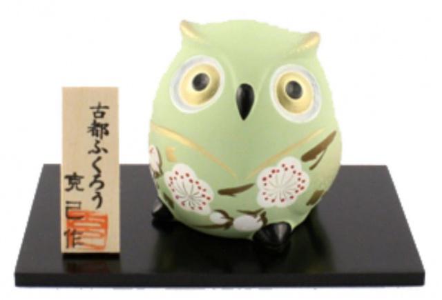Koto Fukuro Green - japonská sovička pro štěstí, 6,5 cm