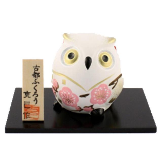 Koto Fukuro White - japonská sovička pro štěstí 6,5 cm
