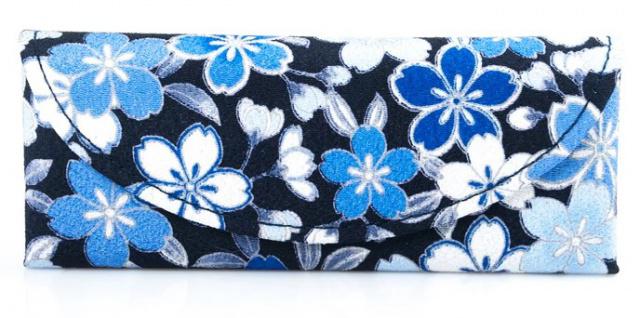 Japonské dámské pouzdro na brýle Blue Flower V