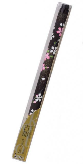 Japonské kaligrafické pero KOTO Pink Flowers černé 17,6 cm