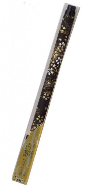 Japonské kaligrafické pero KOTO Gold Flowers černé 17,6 cm