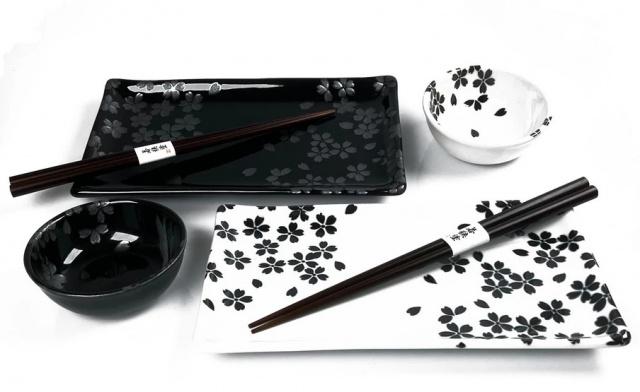 Keramický set nádobí na sushi Sakura