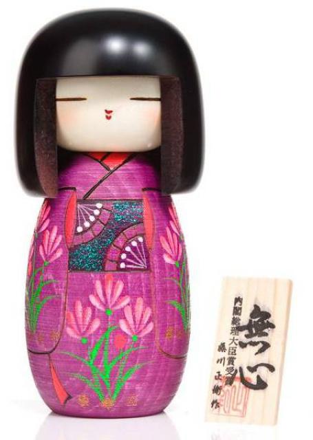 Japonská panenka Kokeshi Mushin 18 cm