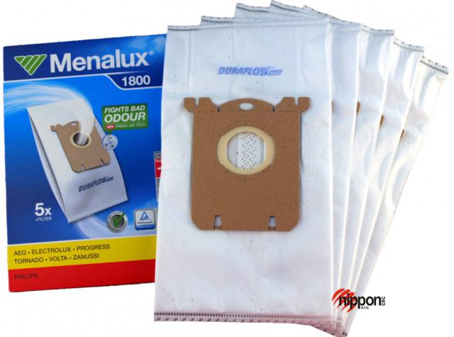 Sáčky do vysavače MENALUX 1800 syntetické 5ks a filtr (S-Bag pro Electrolux, AEG, Philips) Menalux