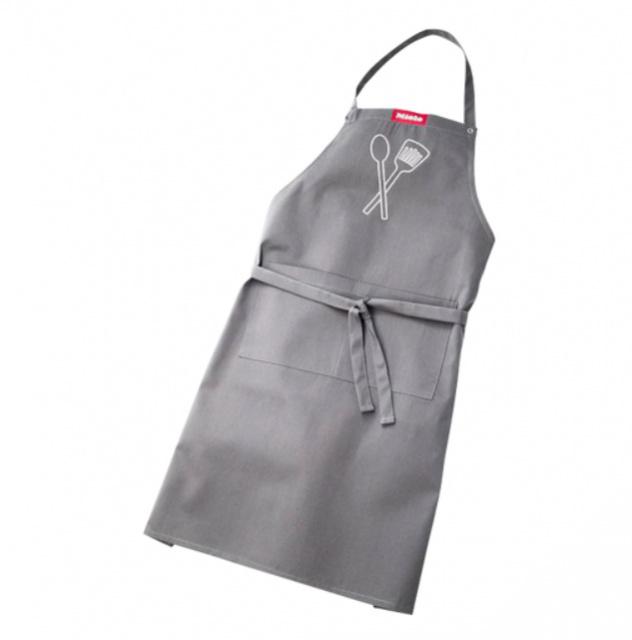 Kuchyňská zástěra Miele s potiskem, šedá