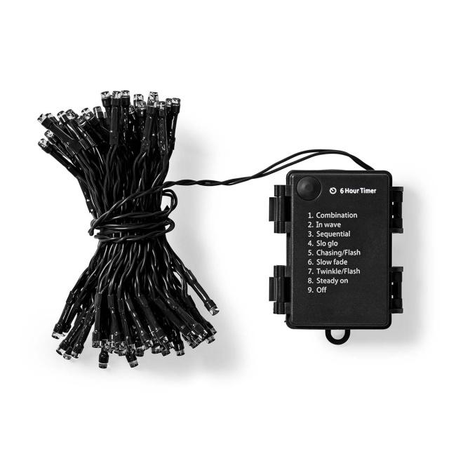 Vánoční osvětlení Nedis, 48 x LED / 3,6 m / 3 x AA