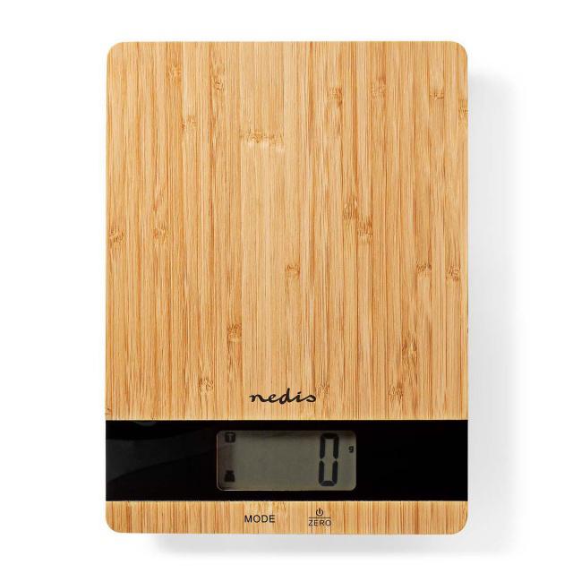 Digitální kuchyňská váha Nedis KASC600WD - bambusové dřevo