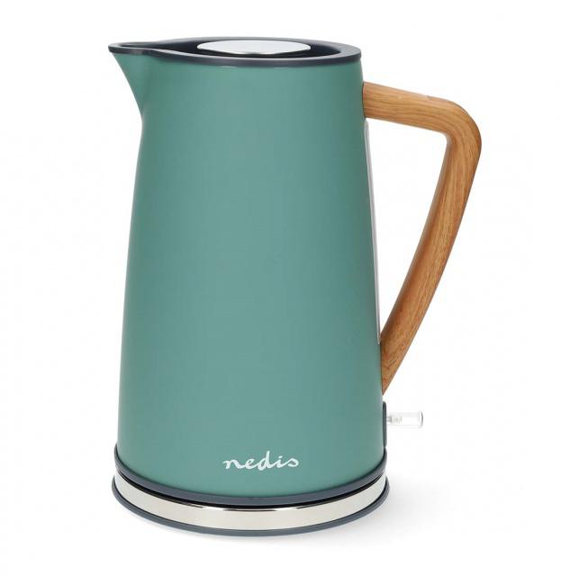 Fotografie Rychlovarná konvice Nedis KAWK510EGN zelená 1,7L
