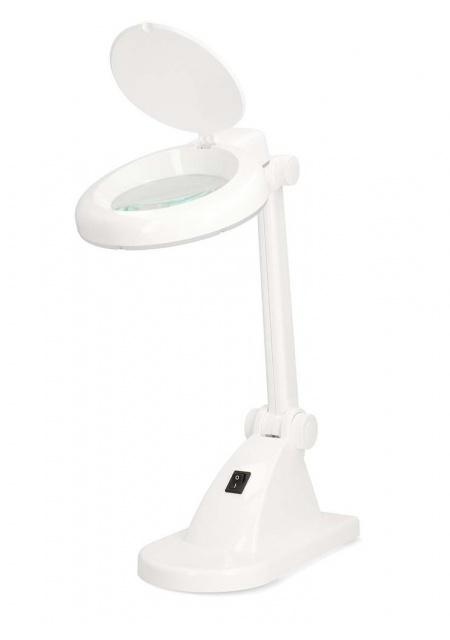Fotografie Stolní lampa s lupou Nedis MAGLE1WT, Ø 90 mm, 3 + 12 Diopter