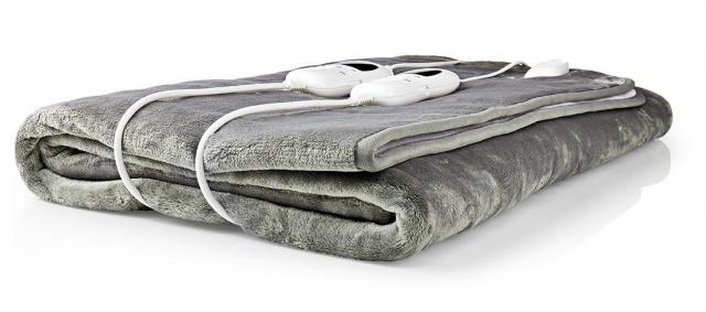 Ohřívací deka Nedis PEBL130CWT2 160x140cm, sametový povrch