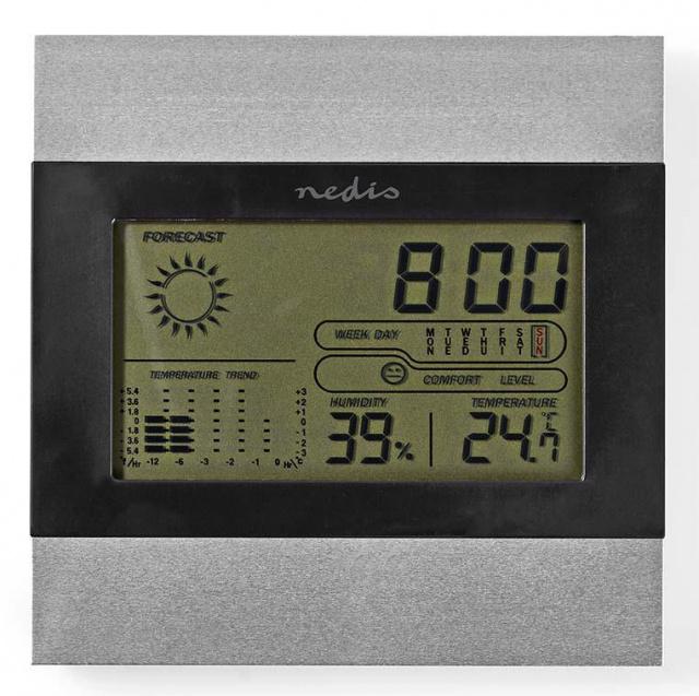 Nedis Bezdrátová meteostanice Nedis WEST102GY s budíkem, vnitřní