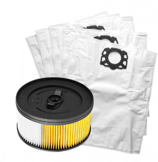 Filtr a sáčky pro KÄRCHER WD 4.200, WD 5.200, WD 5.220, WD 5.300, WD 5.500, a další 1+5ks