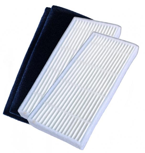 HEPA filtry pro ETA 6240 Twins, Sencor SRV 9350WH, SRV9385WH, Xiaomi Viomi S9 a pěnové filtry 2+2ks