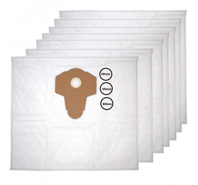 Fotografie EIN4T7 Sáčky do vysavačů PARKSIDE PWD, PWS, Einhell (20L) textilní 7ks