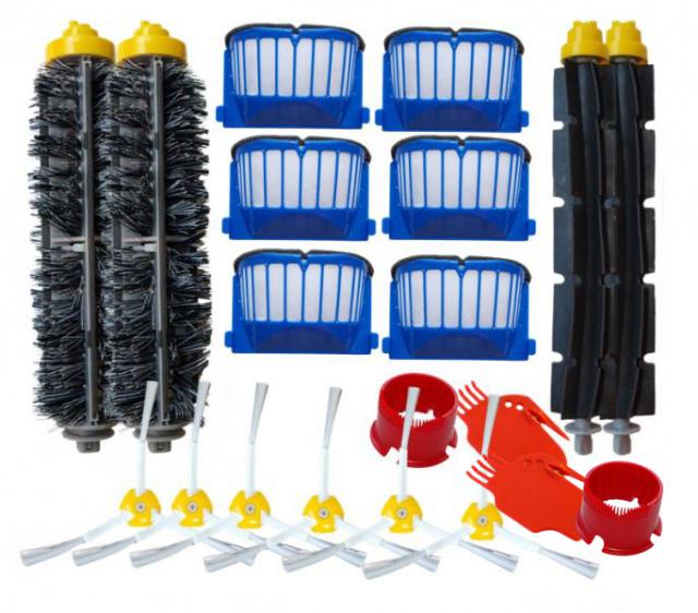 HEPA filtry a kartáče pro iROBOT Roomba 655 s kartáčky, sada 22ks