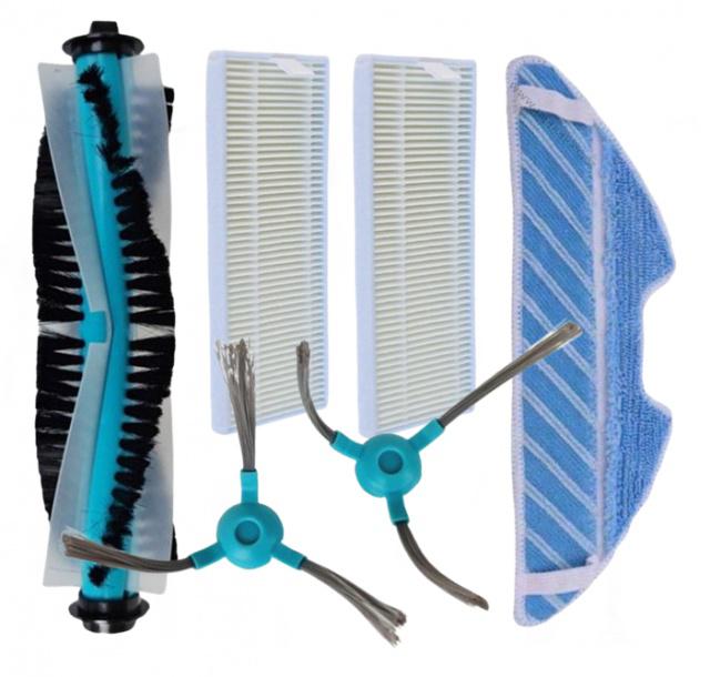 HEPA filtry, kartáče pro SYMBO Laserbot 650 Wifi a mop, sada 6ks