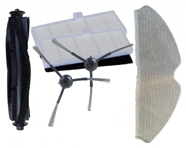 Kartáče, HEPA filtry pro LENOVO T1 Pro, T1 Pro, Proscenic M7 Pro, Kyvol a mop, sada 6ks