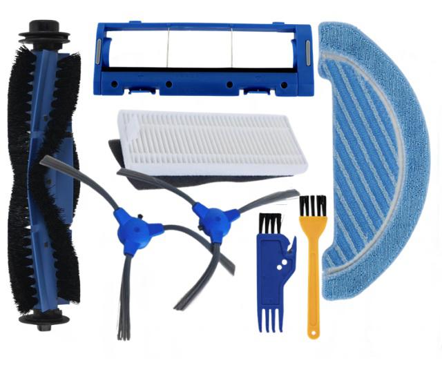 9ks Kartáče, filtry, kryt kartáče a mop pro CECOTEC Conga 1090, Conga 1790 sada