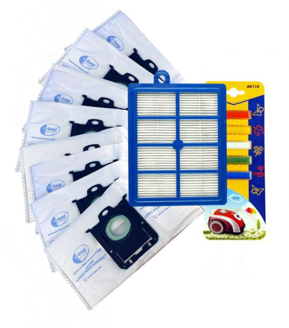 Fotografie HEPA filtr omýv. pro vysavač PHILIPS FC 9174/01 Serie a sáčky 8+1ks