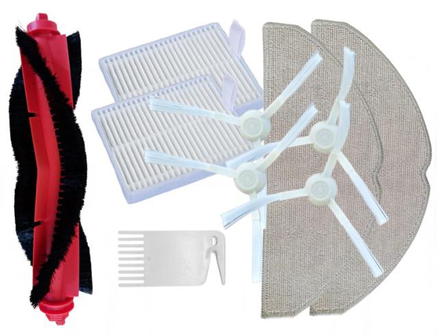 Fotografie HEPA filtry, kartáče pro vysavač XIAOMI Robot Vacuum S20 EU White BHR8629EU a mopy, 10ks sada