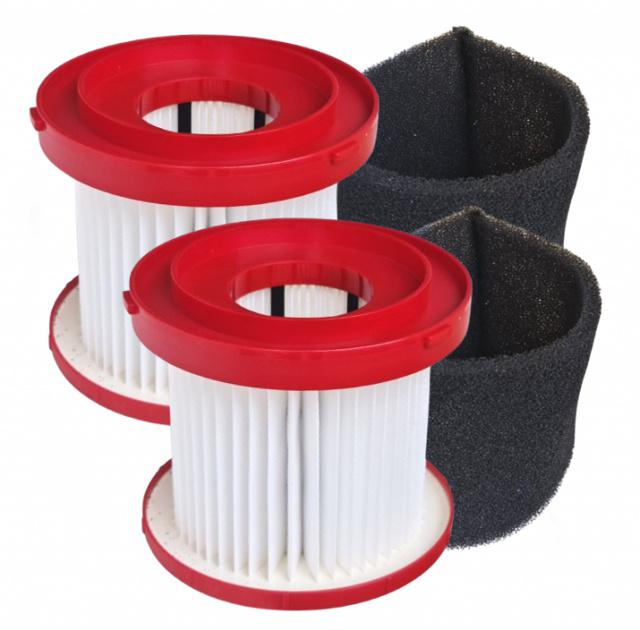 Filtr pro MILWAUKEE M18 VC2, M18 FPOVCL, M12 FVCL a filtr pěnový, 2ks