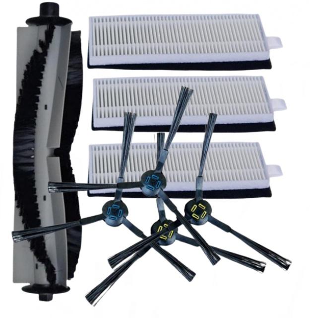 8ks Sada HEPA filtrů a kartáčů pro ETA Falco, Silvercrest SSRA1, iLife, Zaco, Tesla