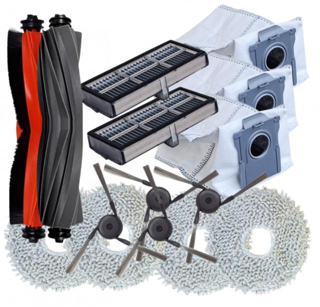 Fotografie HEPA filtry, mopy, kartáče a sáčky k vysavači DREAME X40 Ultra Complete RLX63CE Black 15ks sada