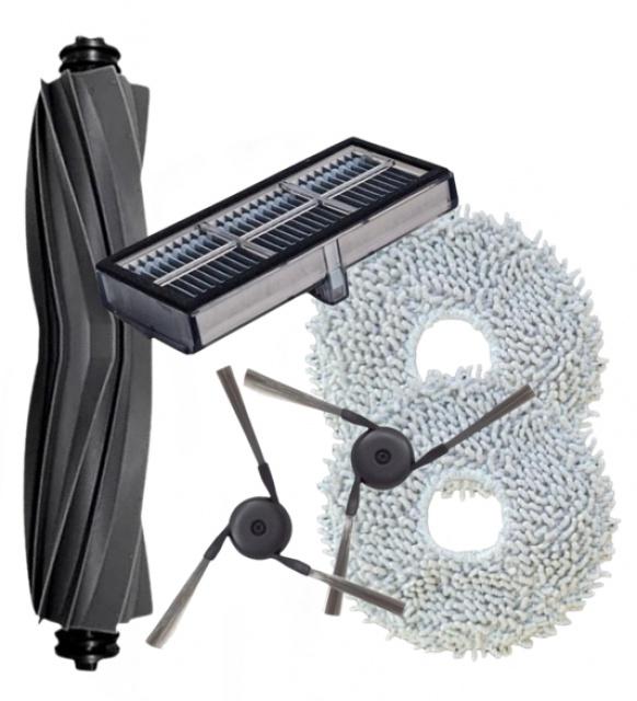 6ks Kartáče, mopy a HEPA filtr pro DREAME L40 Ultra, X40 Pro/Ultra, Mova E40, P10, P50, P70 sada