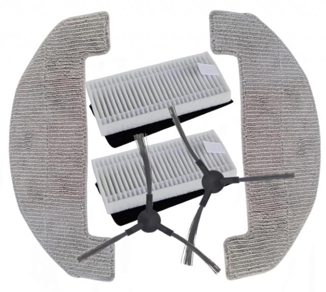 HEPA filtry, kartáčky pro CECOTEC Conga 2499 Ultra Genesis a mopy, sada 6ks