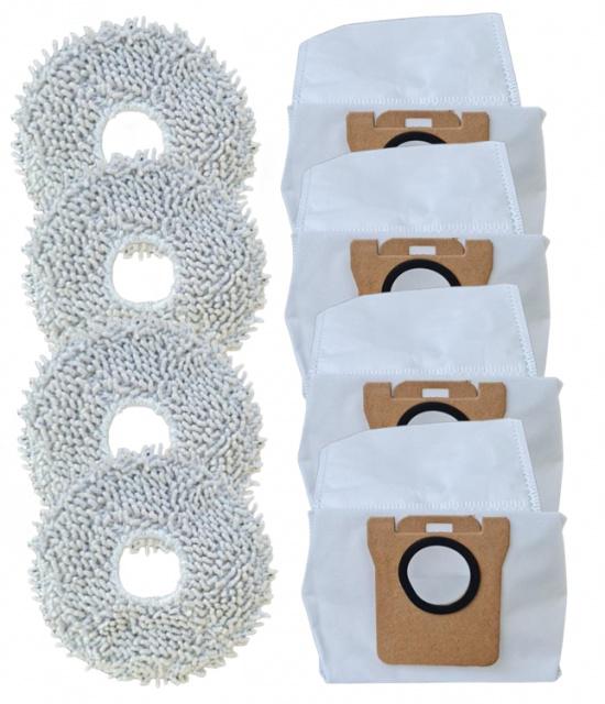 Fotografie Mopy a sáčky k vysavačům XIAOMI Robot Vacuum X10 B102GL 4+4ks sada