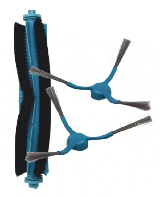 Hlavní kartáč a metličky pro TESLA iQ700, Conga, Nedis a další, 1+2ks sada modrá