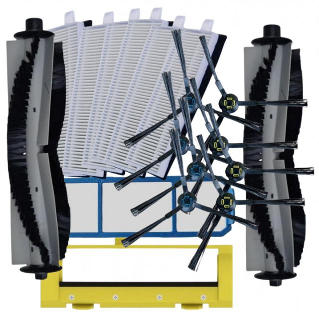20ks Sada HEPA filtry a kartáče pro ETA Falco 1515 /2515, Silvercrest SSRA1
