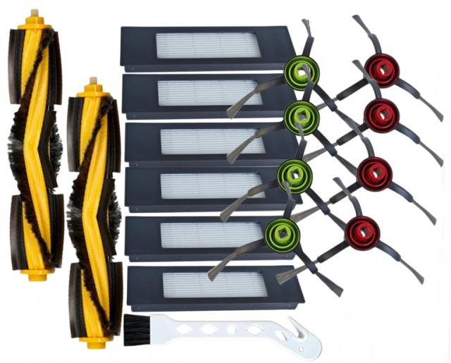 17ks HEPA a kartáče pro ECOVACS Deebot N8, N8 Pro/Plus, Ozmo T8/T8+, T9/T9+, 920/950, sada