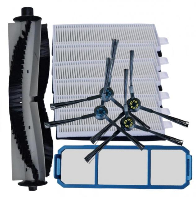 12ks Sada HEPA filtrů a kartáčů pro ETA Falco, Silvercrest SSRA1, iLife, Zaco, Tesla