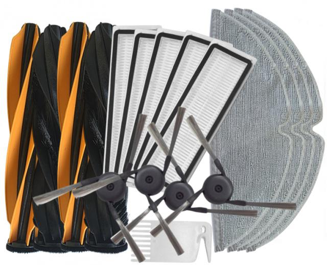 Fotografie HEPA filtry, mopy, kartáče pro vysavač DREAME D20 Pro Plus RLDS43SD White 16ks sada