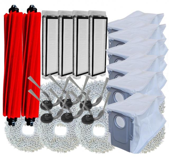 Fotografie Maxi sada HEPA filtrů, kartáčů, mopů, sáčků pro ROBOROCK QV 35S 26ks