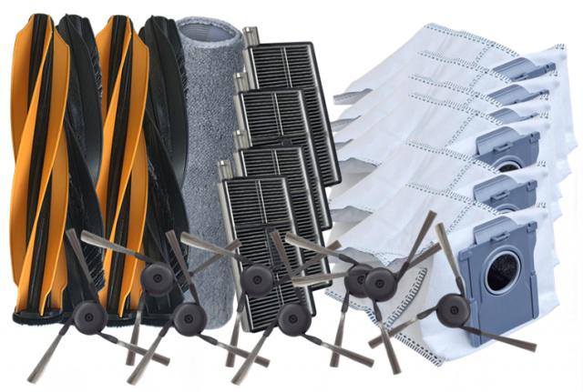 Fotografie HEPA filtry, kartáče, mop k vysavači DREAME Aqua10 Ultra Track a sáčky, 21ks