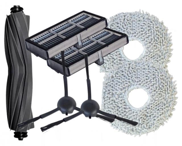 7ks Kartáče, mopy a HEPA filtry pro MOVA E30 Ultra, Dreame L10s Pro Ultra Heat, X30 sada