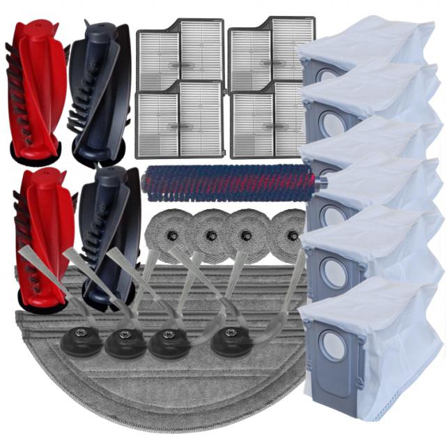 Fotografie Maxi sada sáčků, mopů, kartáčů a HEPA filtrů pro ROBOROCK Saros 10 S10RR52 25ks
